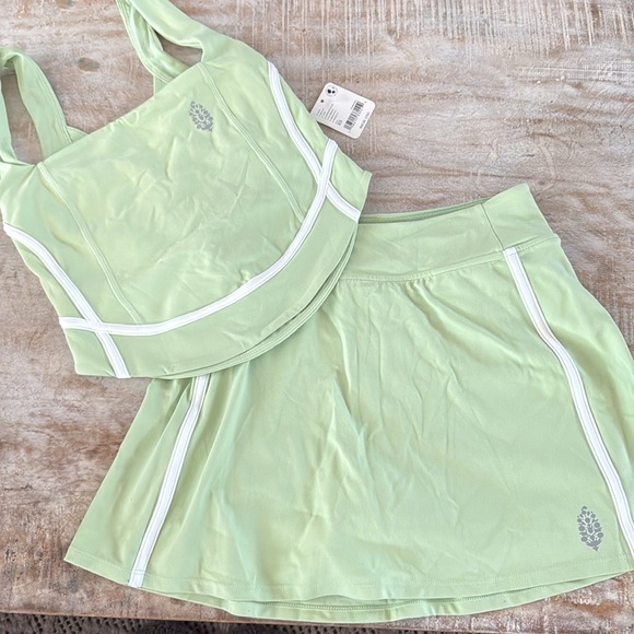FP Movement Never Better Volley Tank and Skort Set {Lemongrass/White} XS - Picture 4 of 9